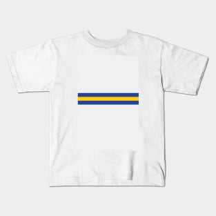 Leeds White Blue & Yellow Colours Bar Design Kids T-Shirt
